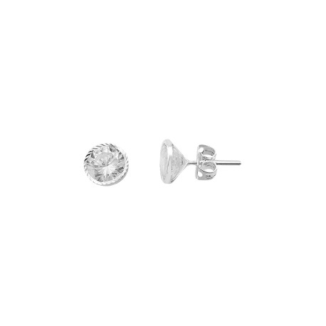 Broquel con zirconia 7mm plata .925