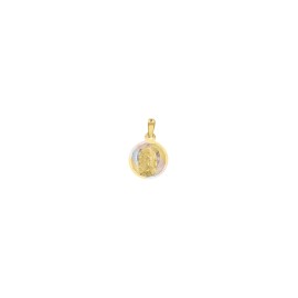 Medalla Virgen Guadalupe redonda 14K