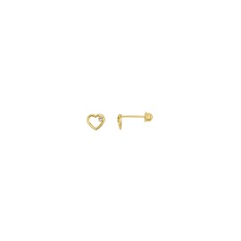 Broquel corazón mini 14K