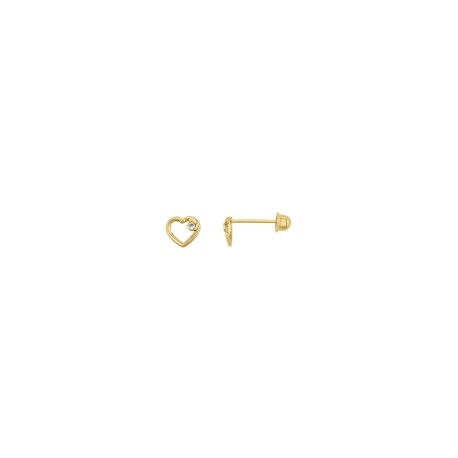 Broquel corazón mini 14K