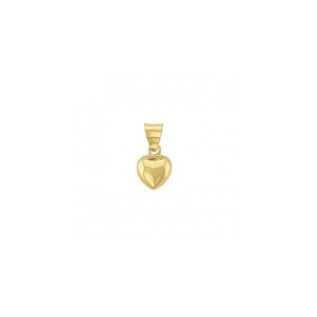 Dije corazón amarillo mini Oro 10K