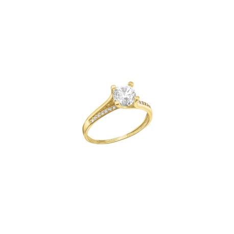 Anillo solitario lazos Oro 10K