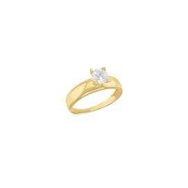 Anillo solitario liso Oro 14K