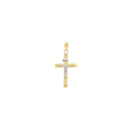 Cristo tubo delgado Oro 14K