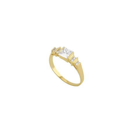 Anillo solitario princess Oro 10K