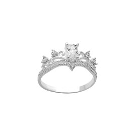 Anillo tiara con zirconias Plata .925