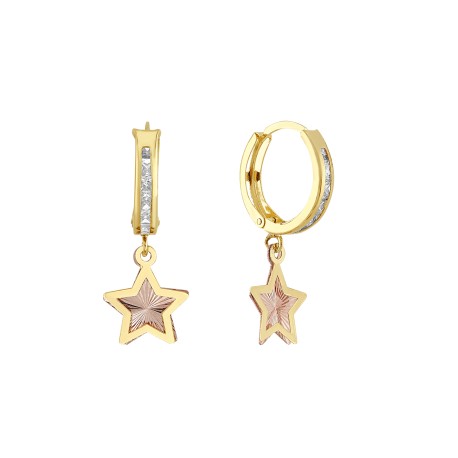 Huggie estrella Oro 10K