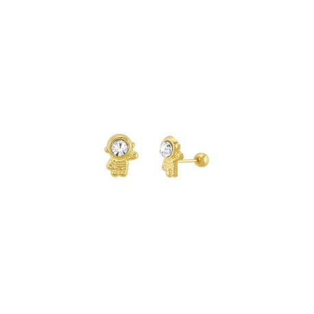 Broquel astronauta Oro 10K