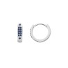 Huggie zirconia azul rubí plata .925