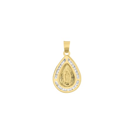 Medalla V Guadalupe gota 14K