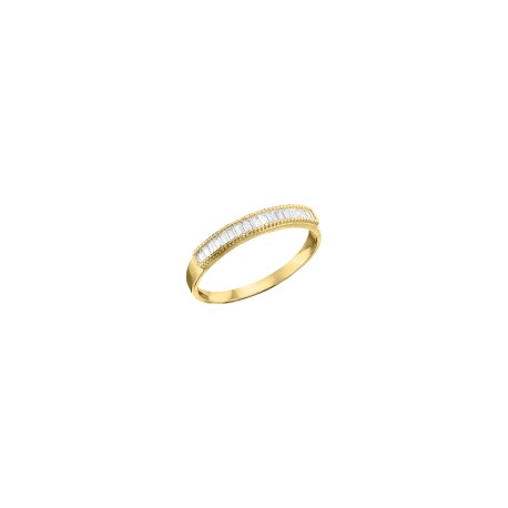 Anillo Oro 10K churumbela baguettes