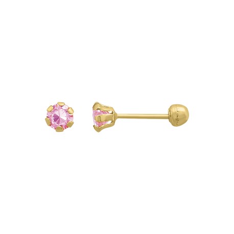 Broquel con zirconia rosa 3mm 10K