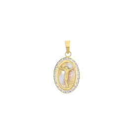 Medalla Cristo oval Oro 10K