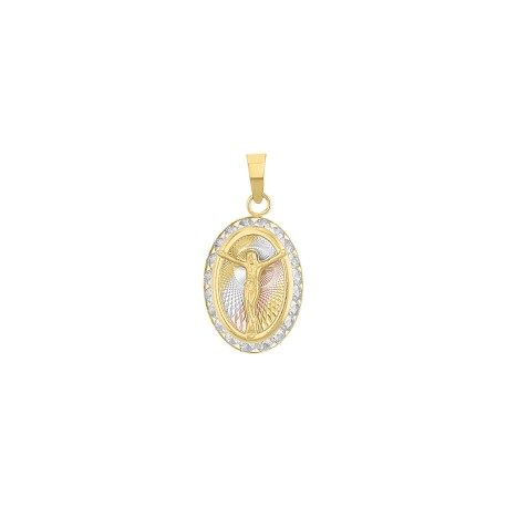 Medalla Cristo oval Oro 10K