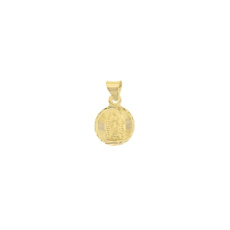 Medalla Virgen Guadalupe redonda Oro 10K