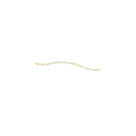 Pulsera 3x1 plana con rodio para dama Oro 10K