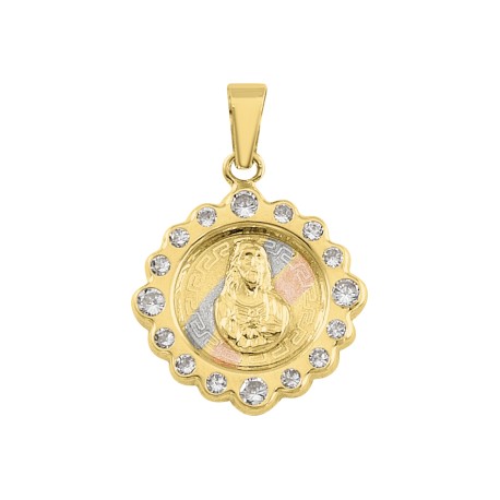 Medalla Sagrado corazón 3col Oro 10K