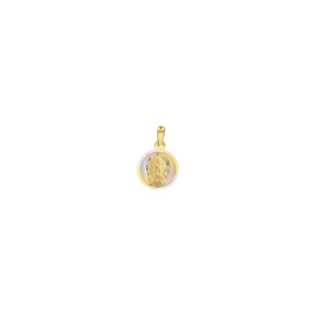 Medalla Virgen Guadalupe redonda 14K