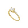 Anillo solitario media churumbela 14K